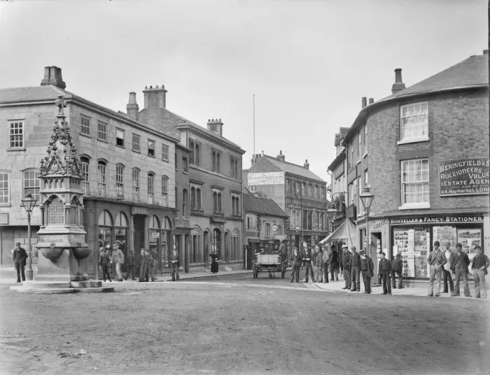 Framed Print : Henley-on-Thames Print: Bell Street Scene, 1890