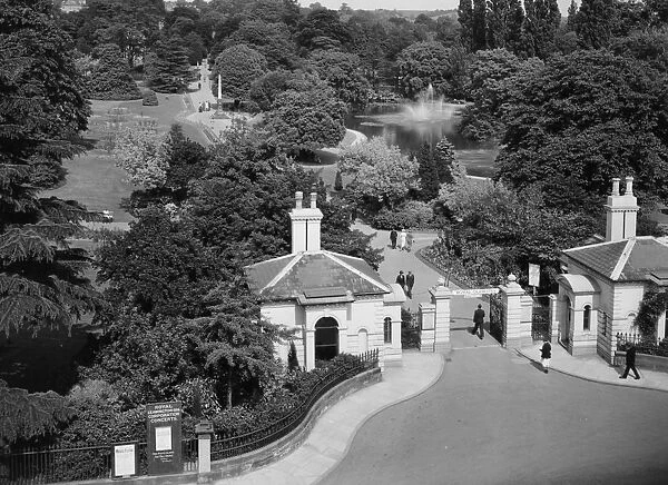 Entrance to Jephson Gardens, Leamington Spa, Warwickshire