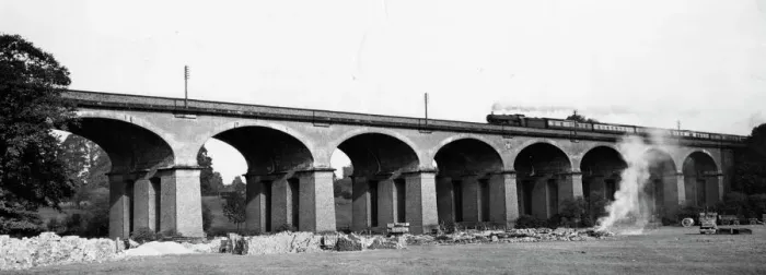 Framed Print : Wharncliffe Viaduct Print, c1920s Framed Print : Wharncliffe Viaduct Print, c1920s