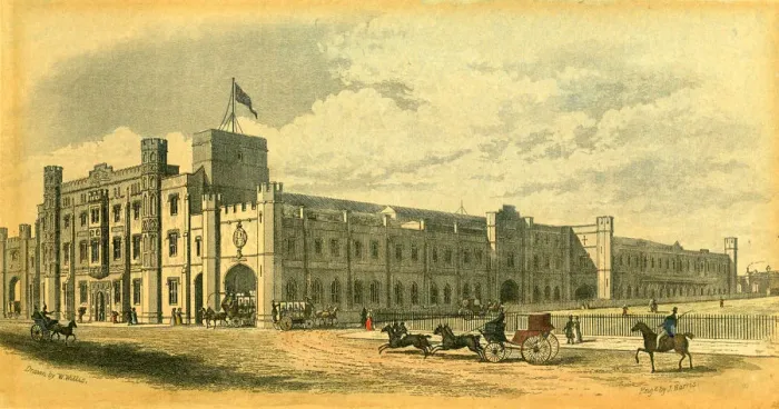 Framed Print : Bristol Temple Meads Station Print c. 1840s Framed Print : Bristol Temple Meads Station Print c. 1840s
