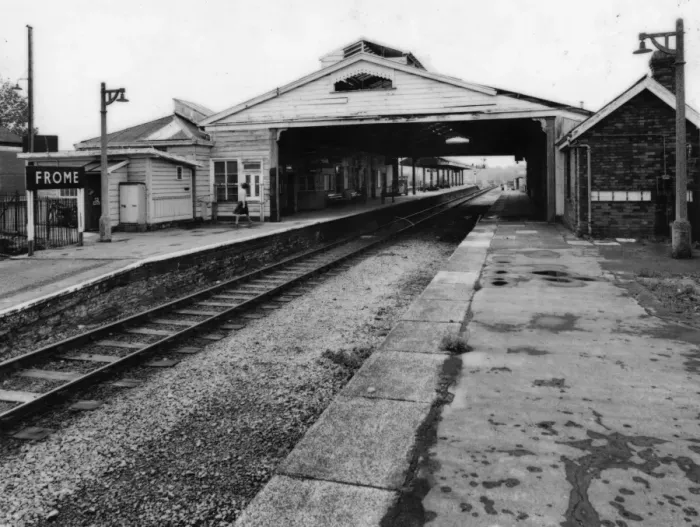 Framed Print : Print of Frome Station, Somerset, circa 1970 Framed Print : Print of Frome Station, Somerset, circa 1970