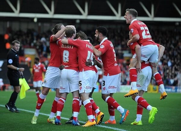 Bristol City Celebrates: Kieran Agard Scores the Winning Goal Against Oldham Athletic