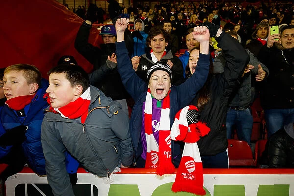 Bristol City Fans Celebrate 1-1 Draw (5-3 Agg.), Securing a Spot at Wembley