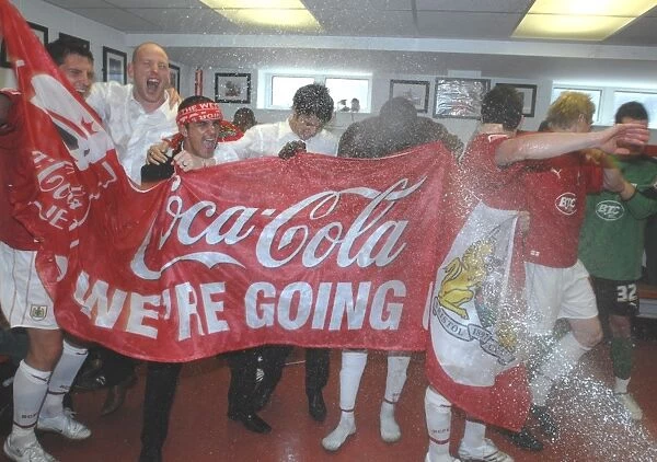 Bristol City FC: Unforgettable Moments - Celebrating Promotion in the Dressing Room