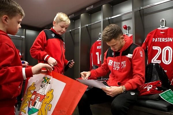 Bristol City: Unity in the Dressing Room - Mascots and Players Before the Norwich City Match, 2017