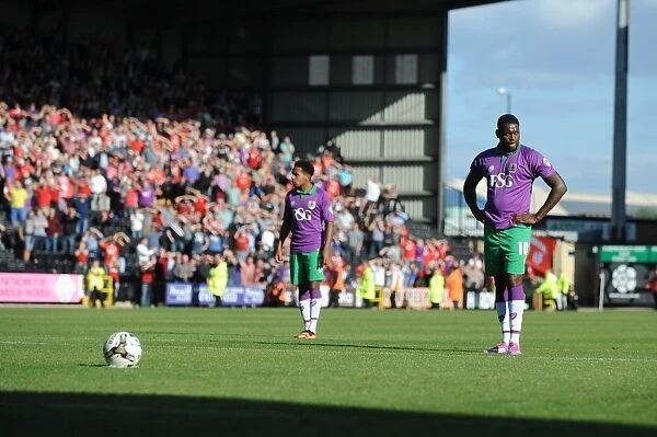 Bristol City's Jay Emmanuel-Thomas Prepares to Take Penalty at Notts County, Sky Bet League One (August 2014)