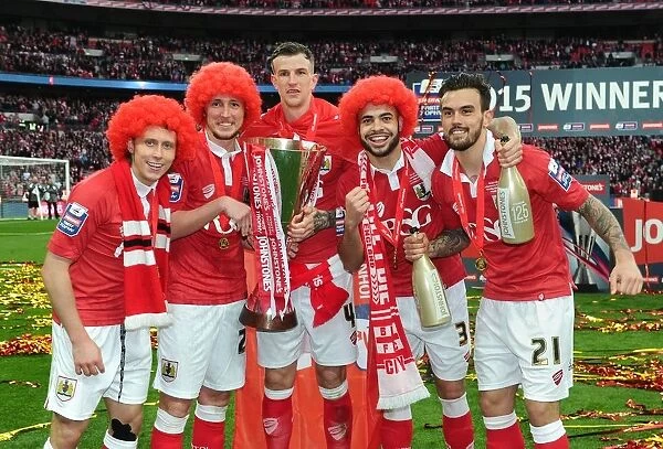 Bristol City's Key Players: Freeman, Ayling, Flint, Williams, and Pack in Johnstone's Paint Trophy Final at Wembley Stadium (Bristol City v Walsall)