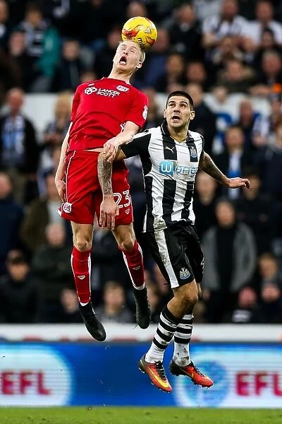 Clash in the Air: Hordur Magnusson vs. Aleksandar Mitrovic - Newcastle United vs. Bristol City, 2017