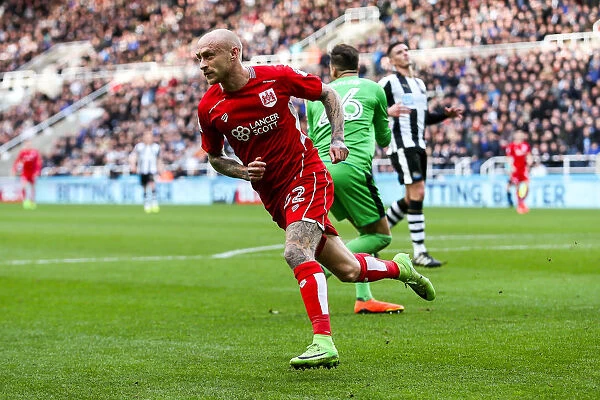 David Cotterill Scores the Second Goal for Bristol City against Newcastle United