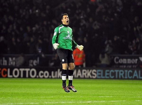 Leicester City's Ricardo Celebrates Opening Goal in Championship Match vs. Bristol City (2011)