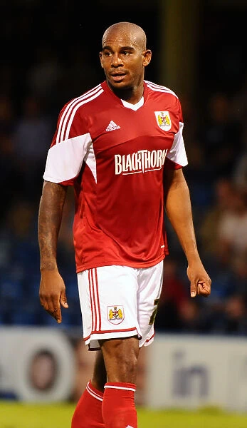 Marvin Elliott of Bristol City in Action at Gillingham's Priestfield Stadium, Capital One Cup First Round, August 6, 2013