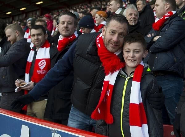 Sea of Scarves: Unified Bristol City Fans at Ashton Gate during FA Cup Fourth Round Match against West Ham United (January 2015)