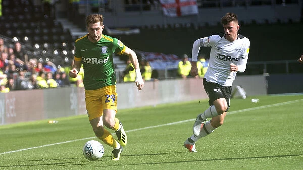 Tom Barkhuizen in Action: Derby County vs. Preston North End, August 2018