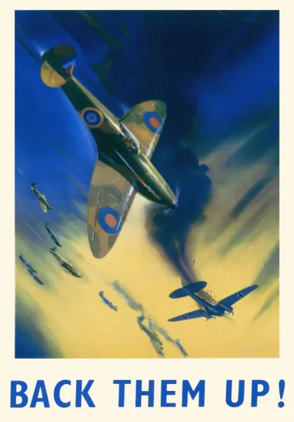 Back Them Up! World War Two poster issued by HMSO 