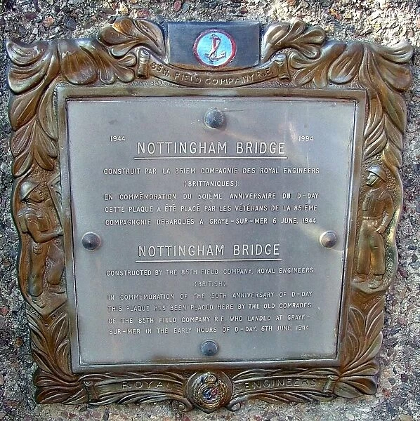 85th Field Company RE, Nottingham Bridge, Courseulles