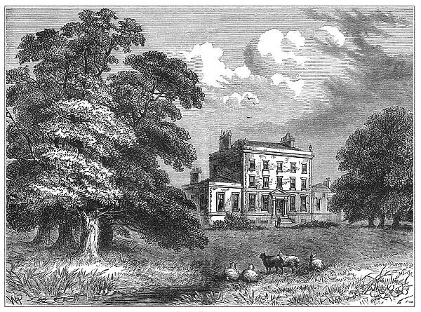 Abney House. View of Abney Park, Stoke Newington