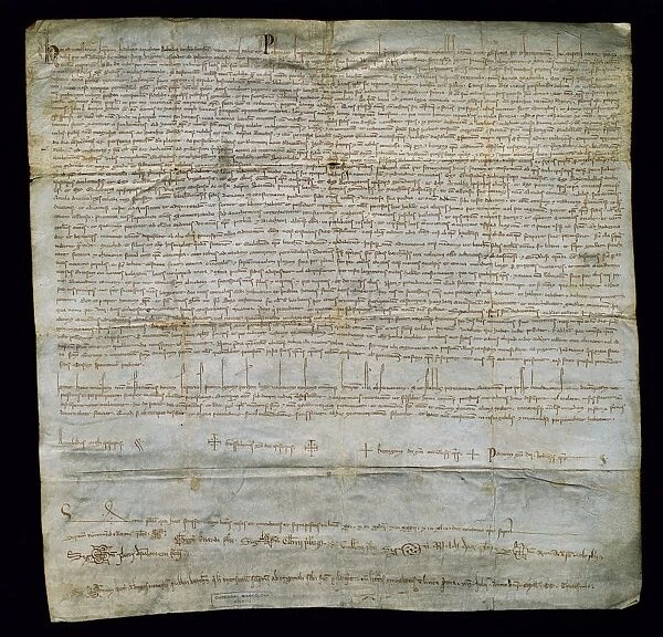 Act of consecration of the Cathedral of Barcelona. Parchment