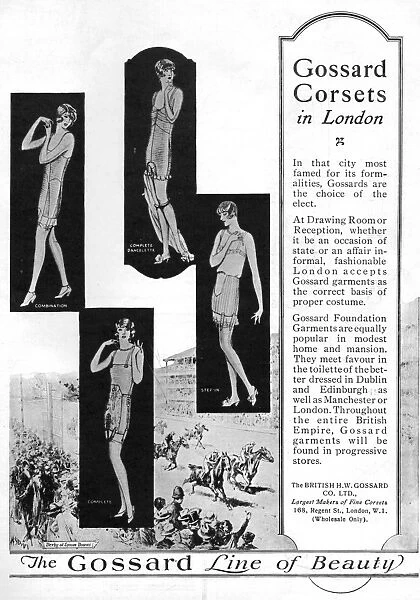 Advert for the British H. W. Gossard corsets, London, 1926