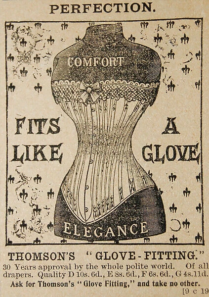 Advertisement for Thomsons glove-fitting corset
