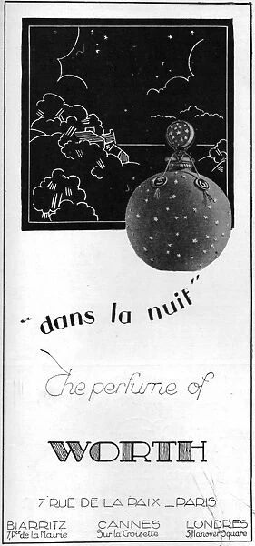 Advert for Worth perfume Dans La Nuit, Paris 1926