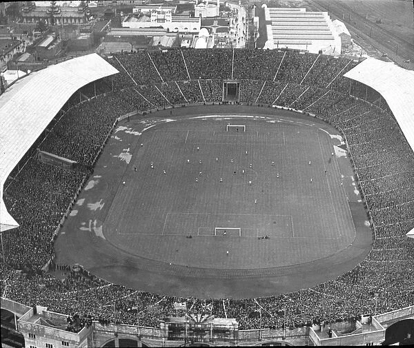 Aerial view of the 1924 Cup Final Wembley Stadium London