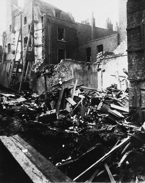 Air Raid damage in London, 1915