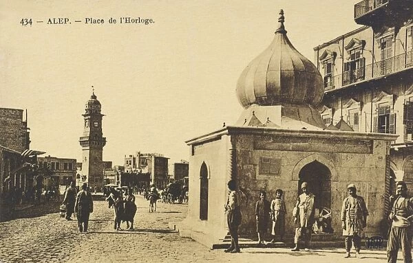 Aleppo, Syria - clock tower of Bab al-Faraj