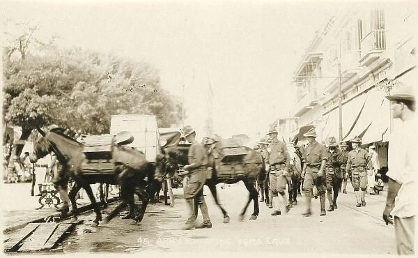 The American army entering Vera Cruz, Mexico