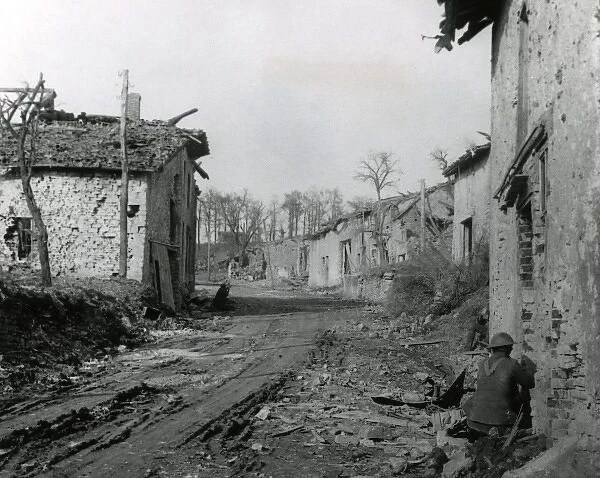 American troops in Cunel, France, WW1
