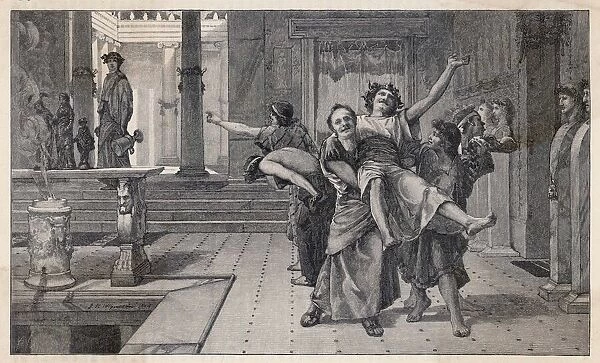 Ancient Romans celebrating the Saturnalia