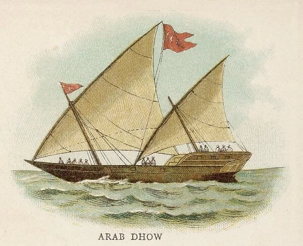 ARAB DHOW. Arab dhow, used in various forms in the Red Sea, Persian Gulf