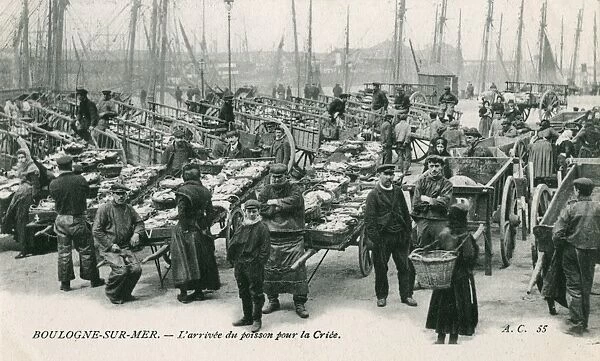 The arrival of the catch - Boulogne-sur-Mer