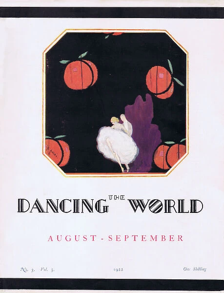 Art deco cover of The Dancing World Magazine
