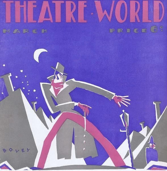 Art deco cover for Theatre World, March 1927