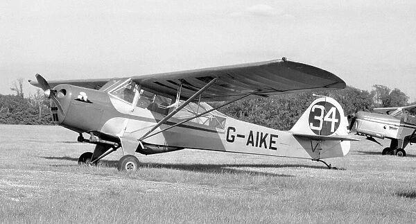 Auster 5 G-AIKE (msn 1097), with race number 34 at Shoreham Airport. Date: 1960s