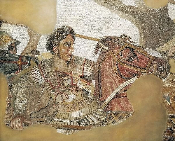 The Battle of Issus. 1st c. Detail of the mosaic