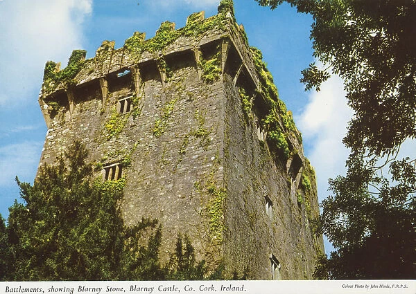 Battlements, Showing Blarney Stone, Blarney Castle, Co Cork