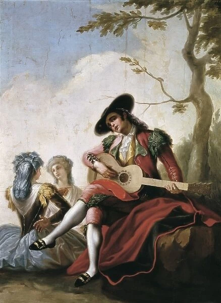 BAYEU Y SUBIAS, Ram󮠨1746-1793). Majo Playing