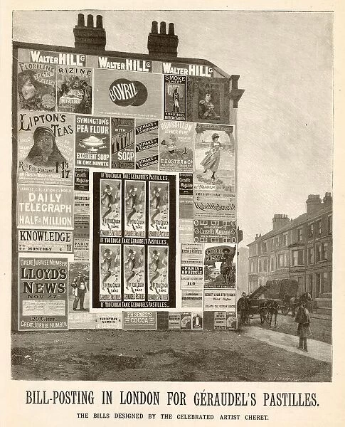Bill-posting in London - Cheretss posters