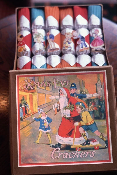 A box of Christmas Eve crackers