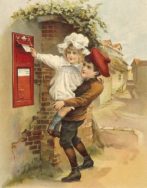 Boy & Girl Post Letter
