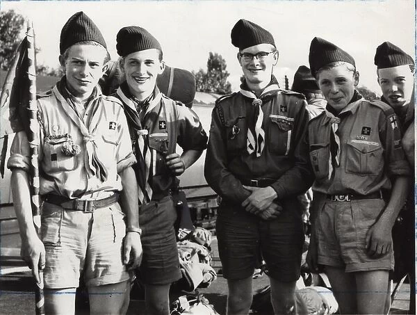 Boy scouts in camp, Denmark
