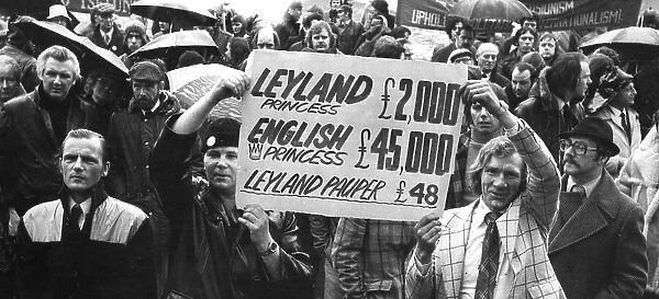British Leyland workers protesting, London