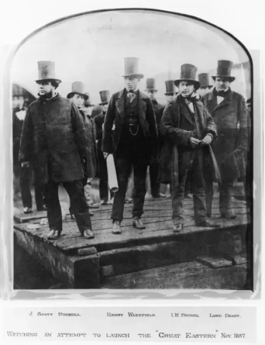 Framed Print : Isambard Kingdom Brunel at the Launch of the Great Eastern Print Framed Print : Isambard Kingdom Brunel at the Launch of the Great Eastern Print