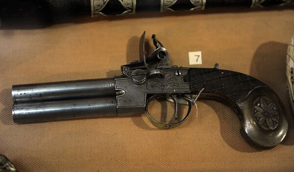 Two cannon Pistol from Belgium. 19th century. Museum of His