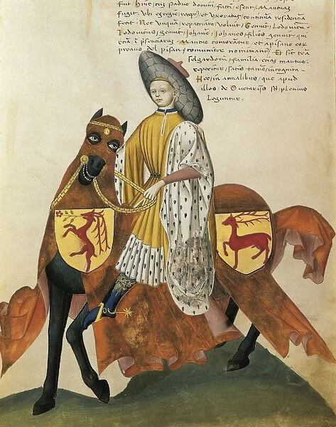 Capodilista Codex. 1434. Portrait of Pisano Capodilista