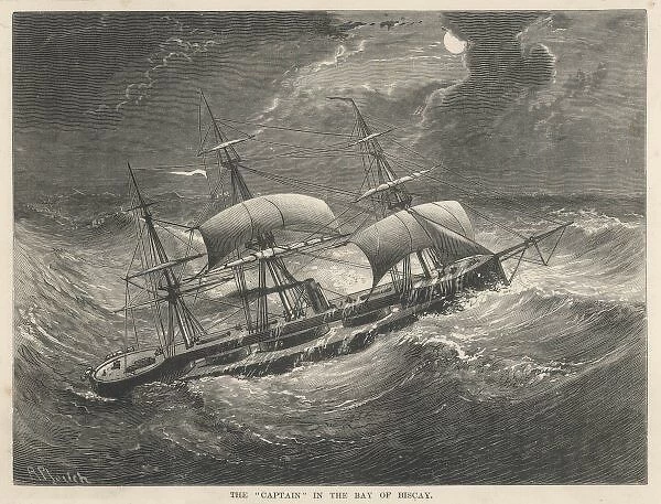 CAPTAIN. HMS Captain in the Bay of Biscay