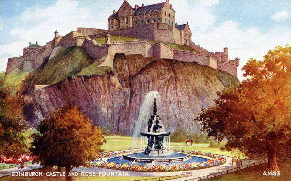 The Castle & Ross Fountain, Edinburgh, Midlothian