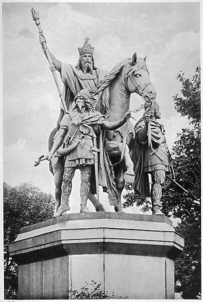Charlemagne Statue. CHARLEMAGNE King of the Franks and Holy Roman Emperor