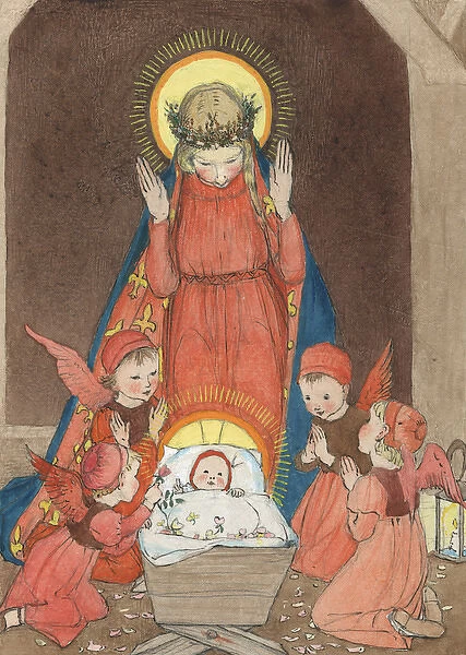 Christmas card design by Muriel Dawson